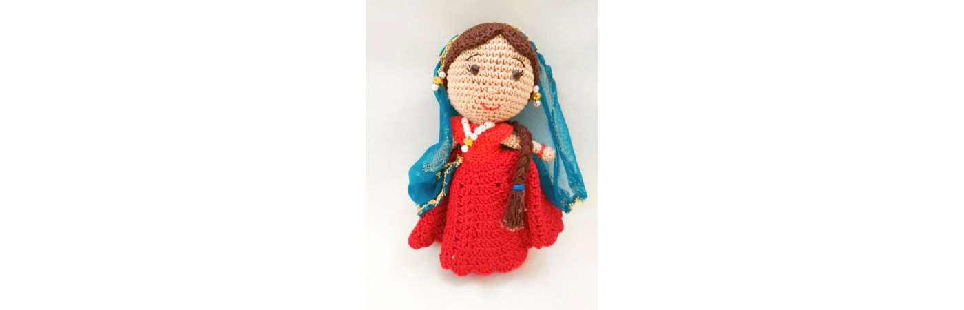  Amigurumi Soft Toy- Handmade Crochet- Indian Doll 